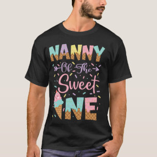 Camiseta Babá Do Doce Sorvete De 1º Aniversário Da Menina