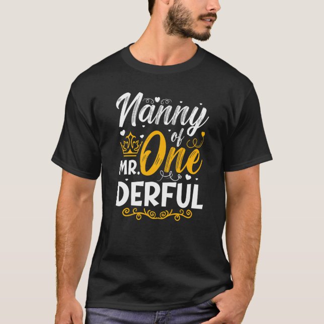 Camiseta Babá Do Sr. One Derful Party Matching Family 1rua  (Frente)