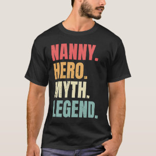 Camiseta Babá Hero Mito Legenda Melhor Ama de Emprego
