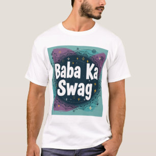 Camiseta Baba Ka Swag Gráfico Abstrato Indiano Ousado em
