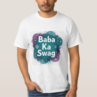 Camiseta Baba Ka Swag | Gráfico Abstrato Ousado em Hindi De