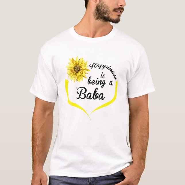 Camiseta Baba Oferece Felicidade É Ser Baba (Frente)