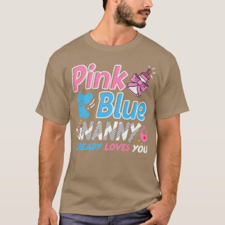Camiseta Babá Rosa Ou Azul Ama Sua Revelação De Gênero Bebê