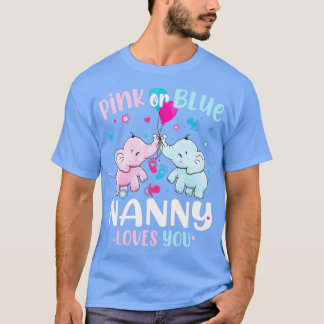 Camiseta Babá rosa ou azul ama você gênero Reveal Elephan