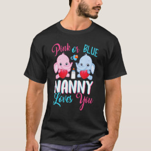 Camiseta Babá Rosa Ou Azul Te Ama Elefantes Sexo De Bebê