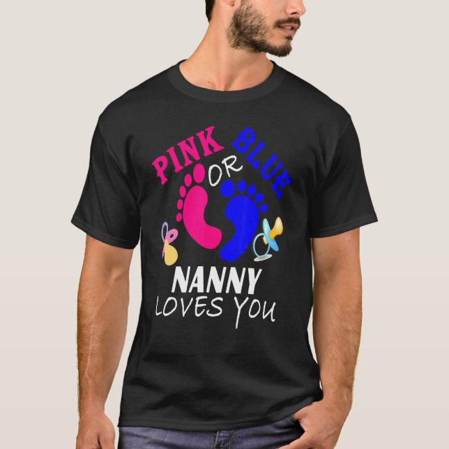 Camiseta Babá Rosa Ou Azul Te Ama, Seu Gênero Reveal Amor (Frente)