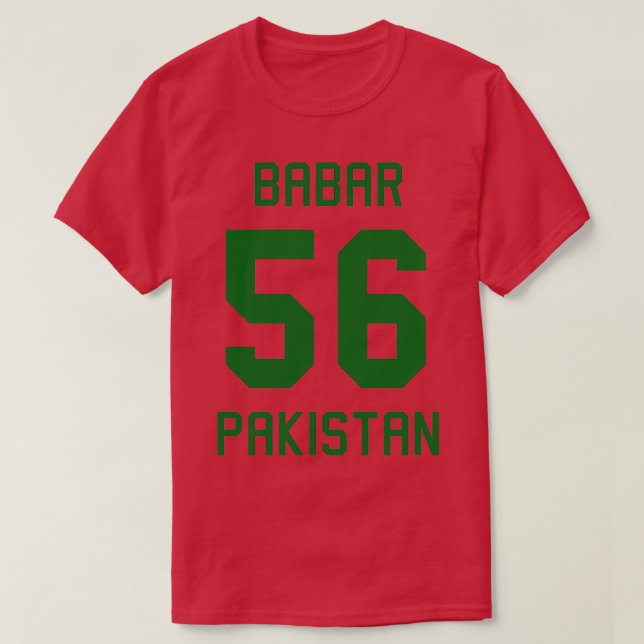 Camiseta Babar Azam 56 Críquete Paquistão Jersey 5 (Frente do Design)