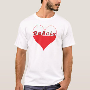 Camiseta Babcia Polonês Heart
