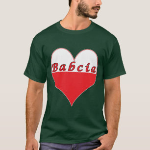 Camiseta Babcia Polonês Heart