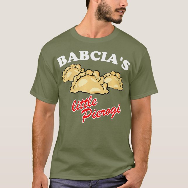 Camiseta Babcias Little Pierogi comida Polonesa Polska (Frente)