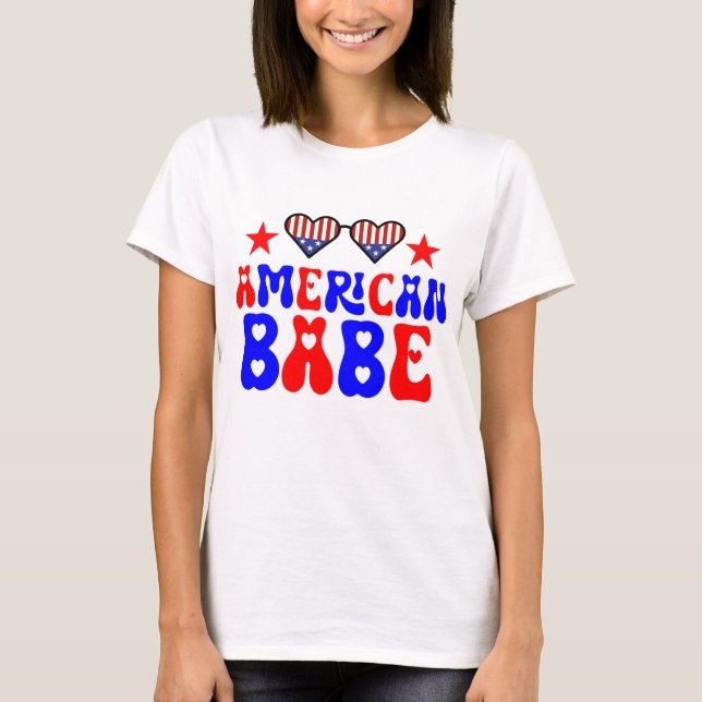 Camiseta Babe Americana 4 de julho (Frente)