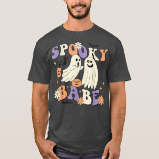 Camiseta Babe Cute Ghost Pumpkin Spider Hallo