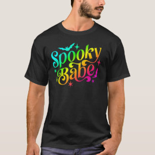 Camiseta Babe Rainbow Halloween Trick Ou Treat Coupl