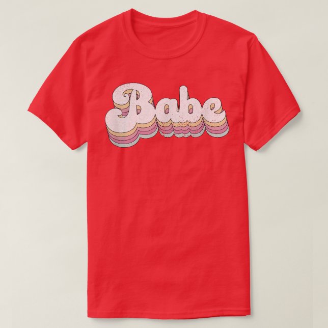 Camiseta Babe Retro Bride Cute Bridesmaid Bachelorette (Frente do Design)