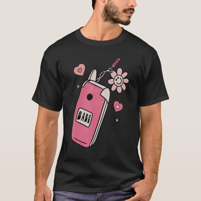 Camiseta Babe Smart Phone Groovy Retro Happy Namorados Da (Frente)