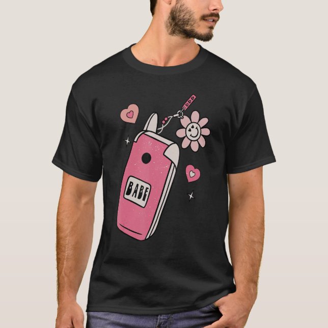Camiseta Babe Smart Phone Groovy Retro Happy Namorados Da (Frente)