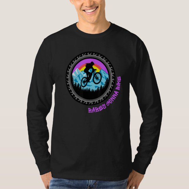 Camiseta Babes Gonna Bike MTB Mountain Biking Ladies (Frente)