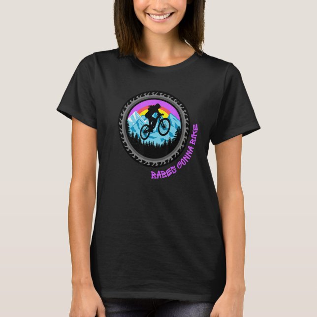 Camiseta Babes Gonna Bike MTB Mountain Biking Ladies (Frente)