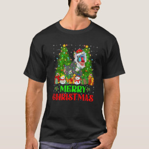 Camiseta Baboon Natal Tree Lights Férias Papais noeis Baboo