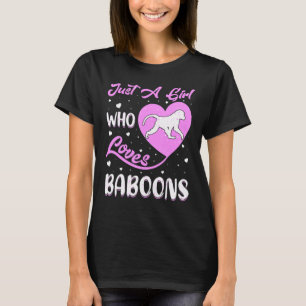 Camiseta Babuíno em Formato de Coração Apenas Uma Garota qu