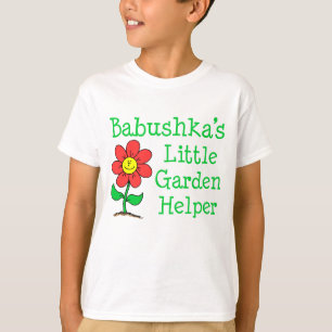 Camiseta Babushka pouco ajudante do jardim