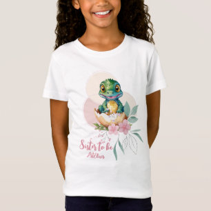 Camiseta Baby Alligator Hatching Floral Sister