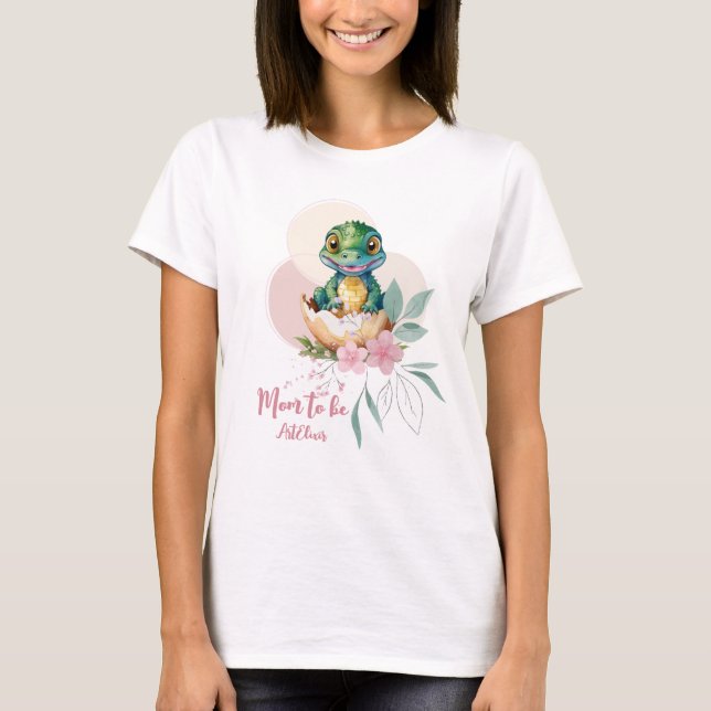 Camiseta Baby Alligator Hatching Mãe (Frente)
