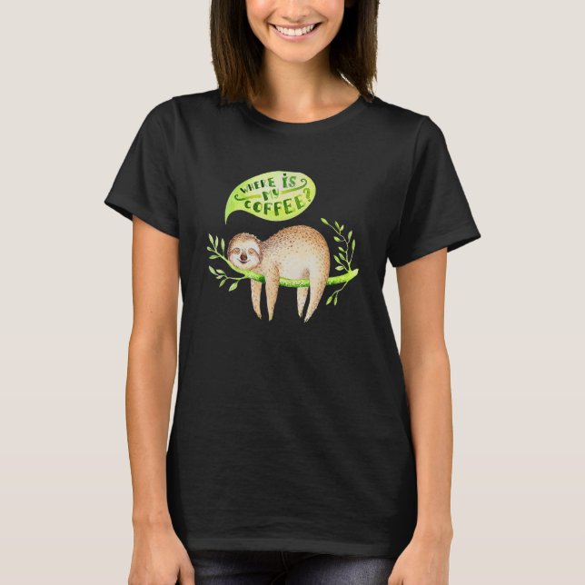 Camiseta Baby animals sloth nursery (Frente)