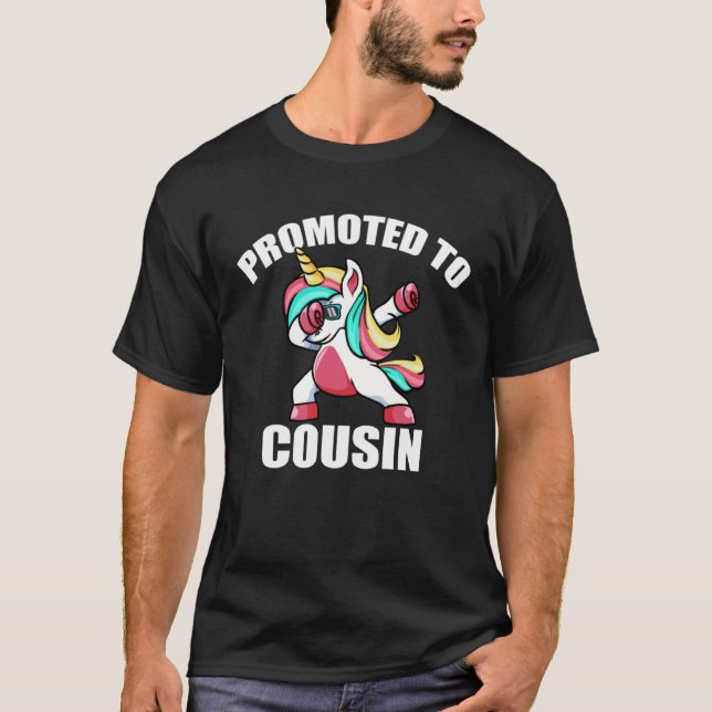 Camiseta Baby Announcement Dabbing Unicorn   Promoted To Co (Frente)