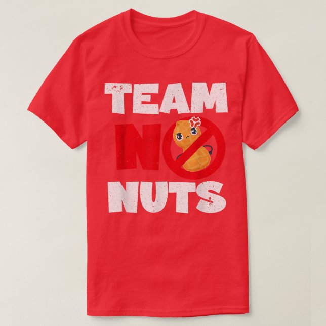 Camiseta Baby Announcement Funny Team No Nuts Parents Gende (Frente do Design)