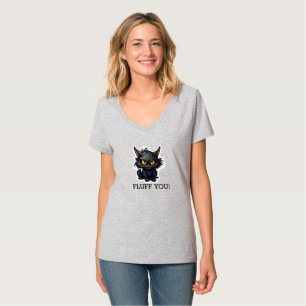 Camiseta Baby Black Cat Design - T-Shi Básico de Vísceras,