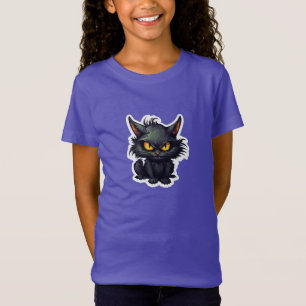 Camiseta Baby Black Cat Design - T-Shirt Bela Jersey, De Ra