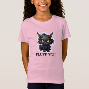 Camiseta Baby Black Cat Design - T-Shirt Bela Jersey, De Ra