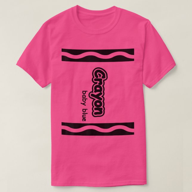 Camiseta Baby Blue Crayon Easy Halloween Costume Cute 386 (Frente do Design)