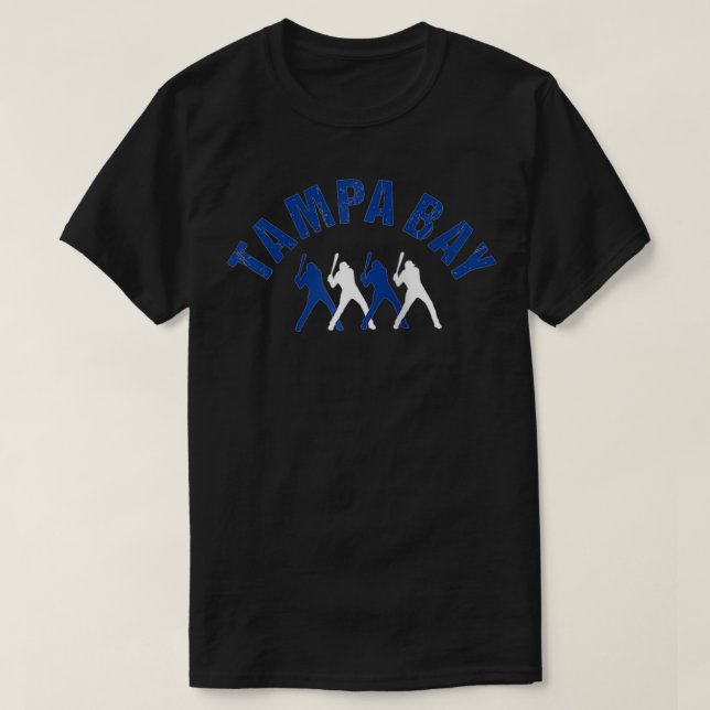 Camiseta Baby blue Tampa Bay Baseball Retro TB Original Tam (Frente do Design)
