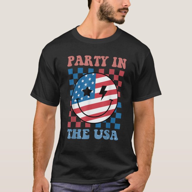 Camiseta Baby Boy 4th July Party In USA American Flag Men D (Frente)