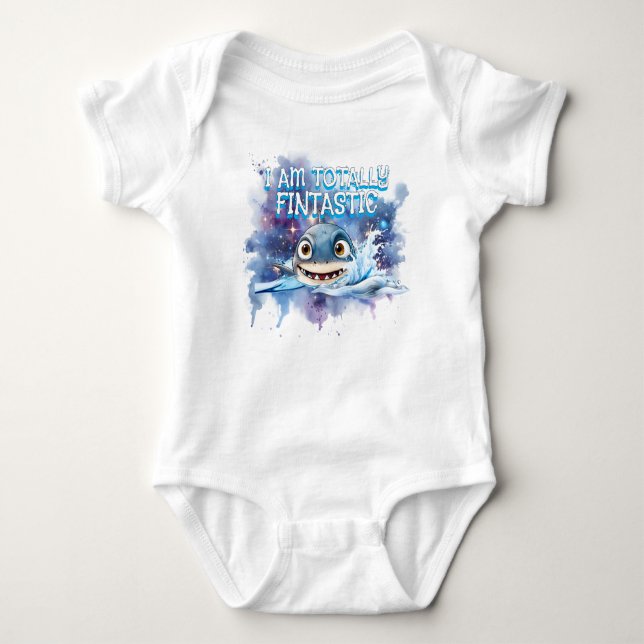 Camiseta Baby Boy Shark | Fintástico Fofo (Frente)