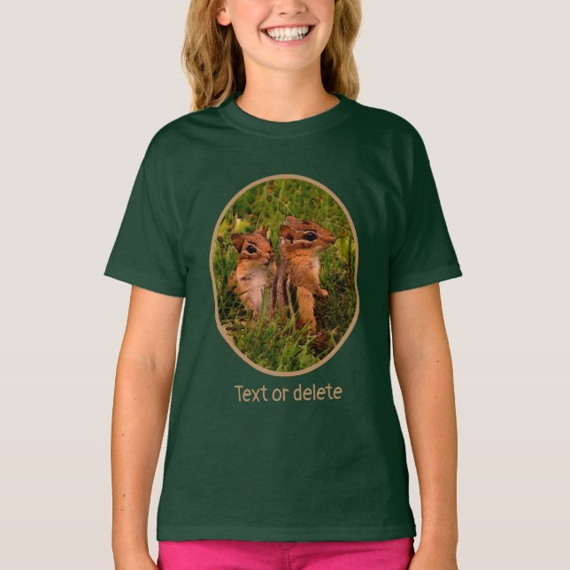 Camiseta Baby Chipmunks Animal Art Personalizado (Frente)