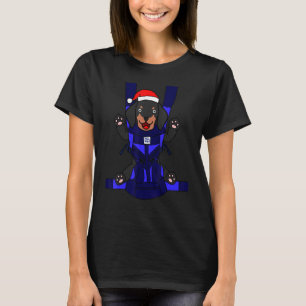 Camiseta Baby Dachshund Papais noeis Engraçados Cachorro Bo