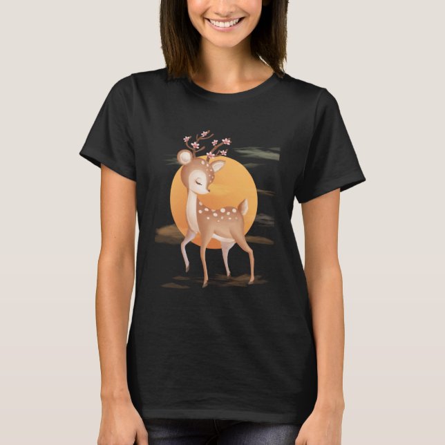 Camiseta Baby Deer Adorable Fawns For Youth and Adult (Frente)