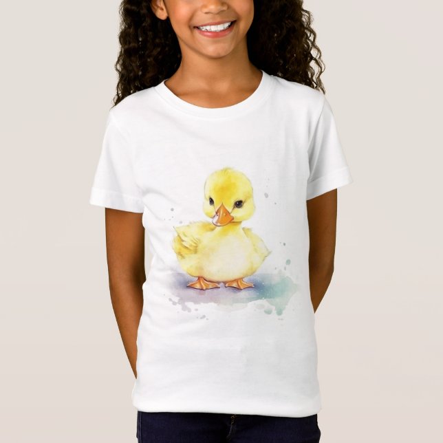 Camiseta Baby Duck 2 Watercolor T Shirt (Frente)