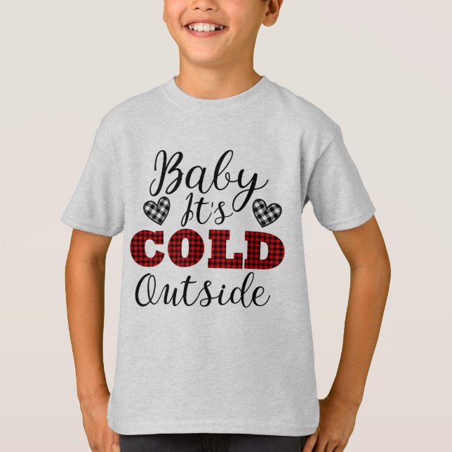 Camiseta Baby está frio fora do inverno (Frente)