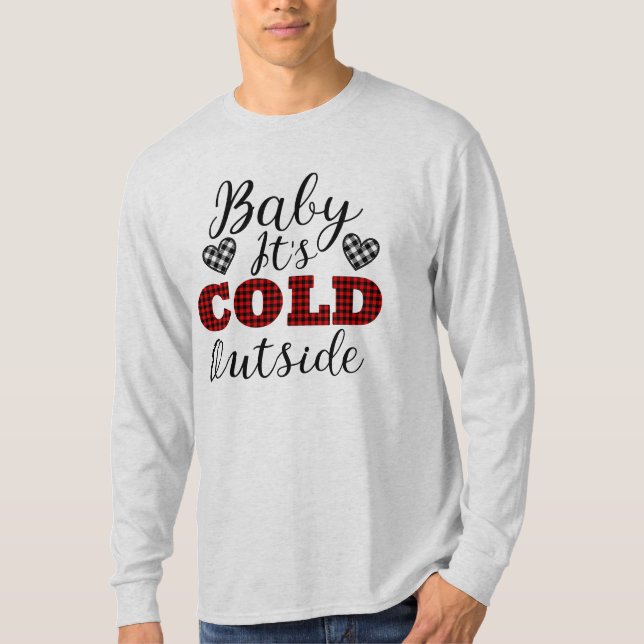 Camiseta Baby está frio fora do inverno (Frente)