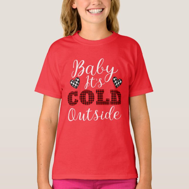 Camiseta Baby está frio fora do inverno (Frente)
