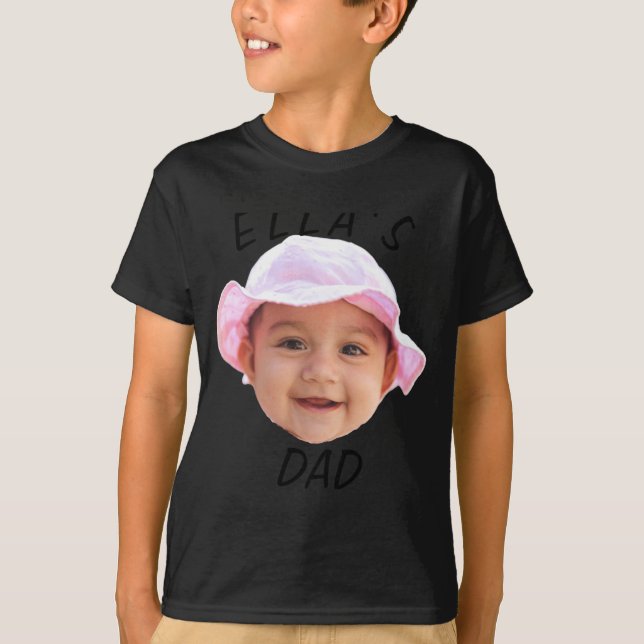Camiseta Baby Face Photo New Dad  (Frente)