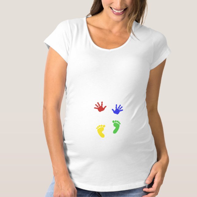 Camiseta Baby Feet Maternity Design por LH (Frente)