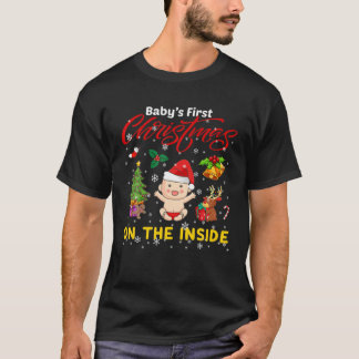 Camiseta Baby First Christmas On The Inside Pregnancy Chris