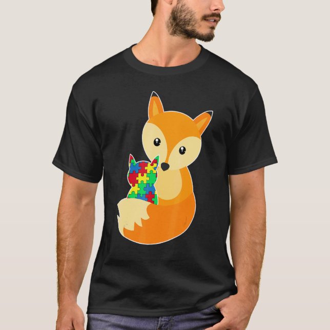 Camiseta Baby Fox Love Quebra-cabeça Piece Animal Legal Aut (Frente)