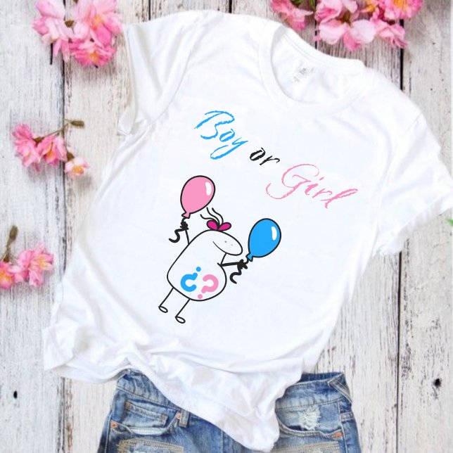 Camiseta Baby Gender Reveal Party T-Shirt (Criador carregado)