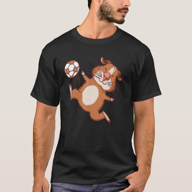 Camiseta Baby Guiné Pig Joga Futebol Para Ventiladores De S (Frente)